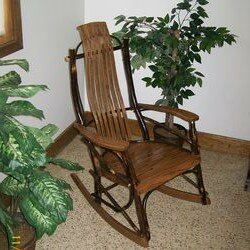 A hickory rocking chair online handmade by an amish